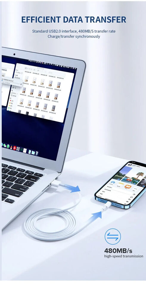 ladekabel iphone USB A auf IOS 8-Pin Schnell Lade 1M für iPhone 11 12 13 14 AY