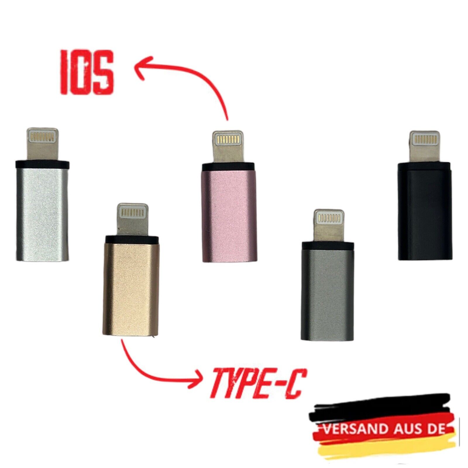 IOS auf USB C Buchse Adapter für iPhone iPad Laden und Datentransfer